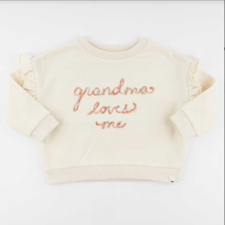 'Grandma Loves Me' Ruffle Slouch