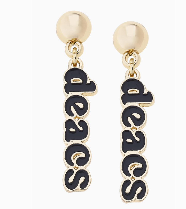 Wake Forest Demon Deacons Slogan Earrings