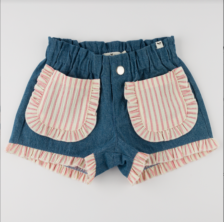 Denim Libby Ruffle Short