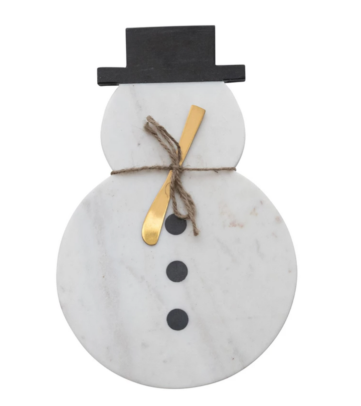 Marble Snowman Shaped Cutting Board