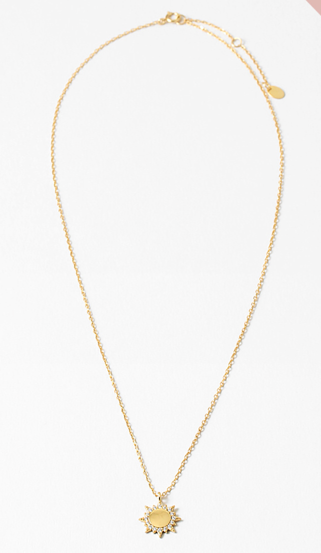 Mini Sunburst Pendant Necklace