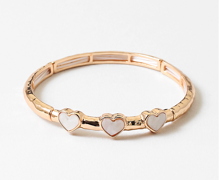 Triple Heart Stretch Bracelet