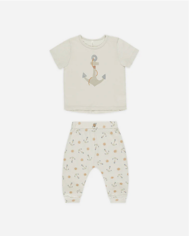 Anchor Tee + Slouch Pants Set