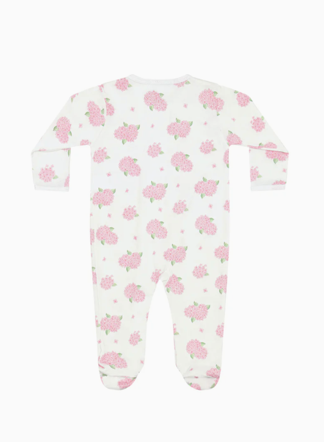 Hydrangeas Zipper Footie