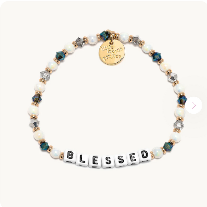 Little Words Project Stretch Bracelet - Blessed Midnight