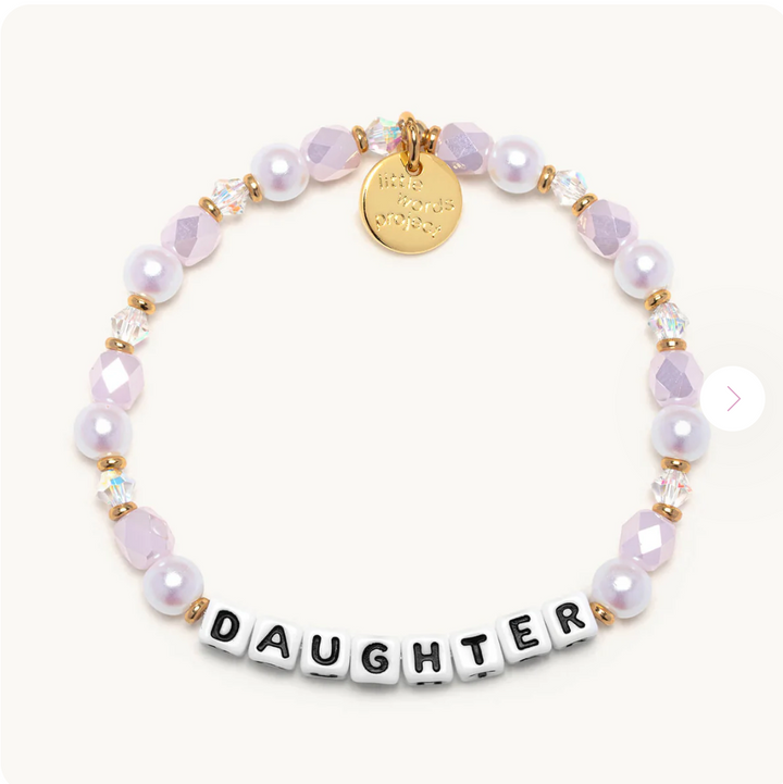 Little Words Project Stretch Bracelet - Daughter Blush Elegance