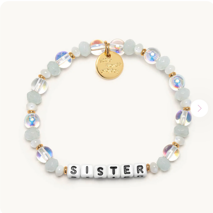 Little Word Project Stretch Bracelet - Sister Calm Water