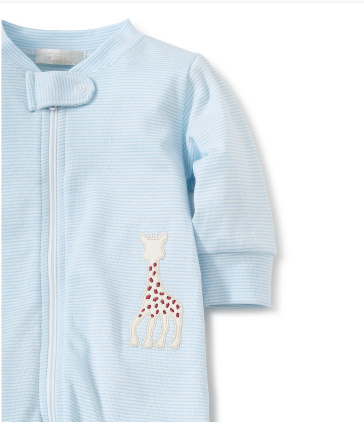 Sophie la girafe Blue Zip Front Footie