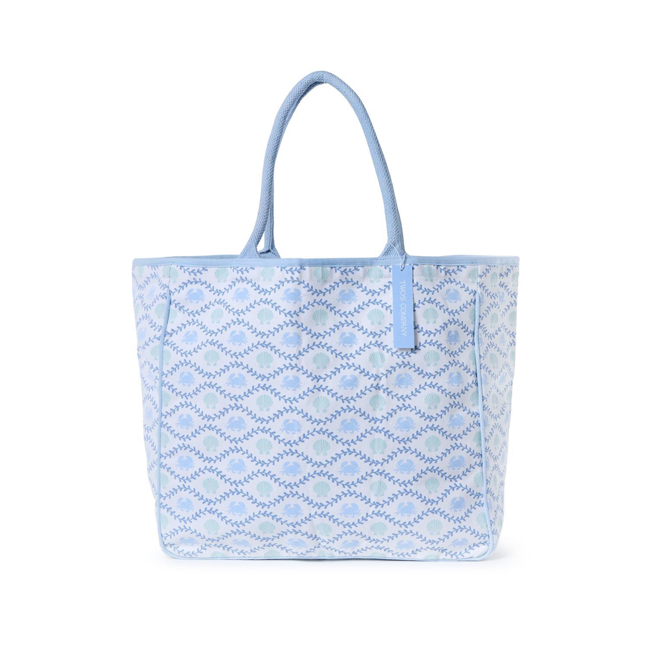 Coastal Block Print Tote Bag