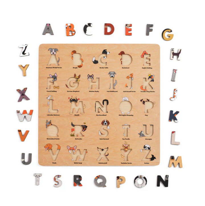 Dog Wooden Alphabet Puzzle