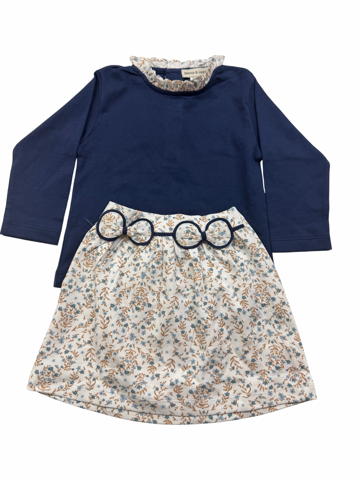 Girls Floral Girls Skirt Set