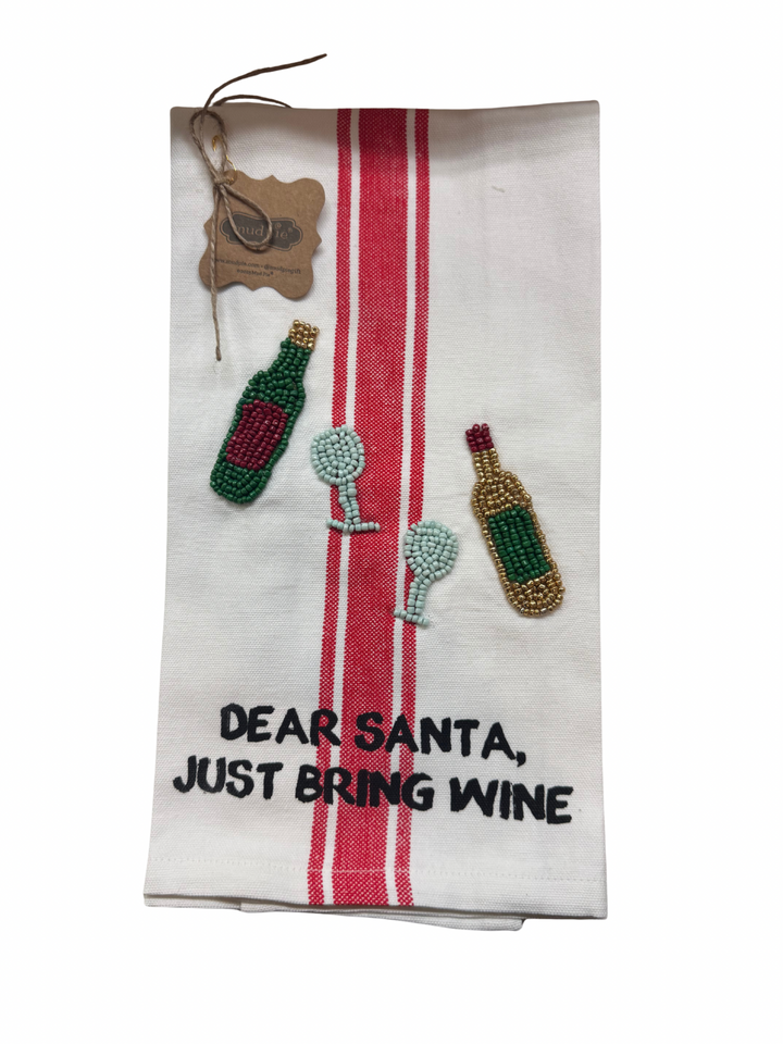 Beaded Xmas Towel