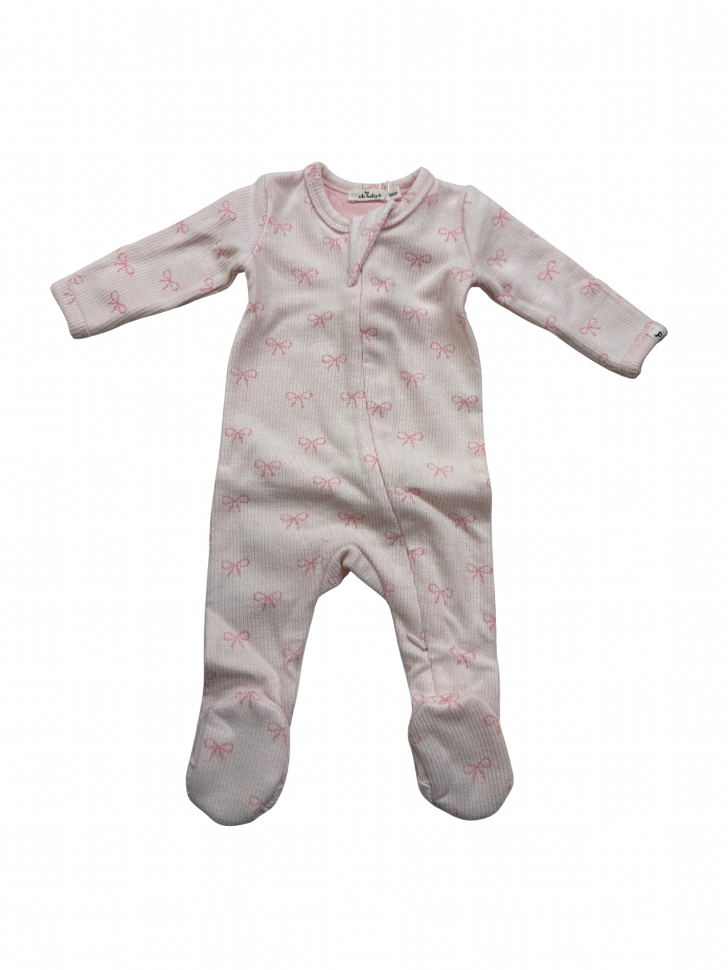Mini Bows Zipper Footie