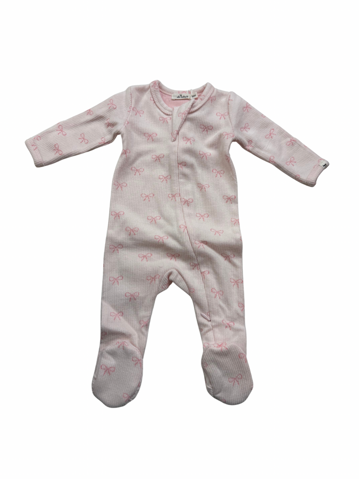Mini Bows Zipper Footie