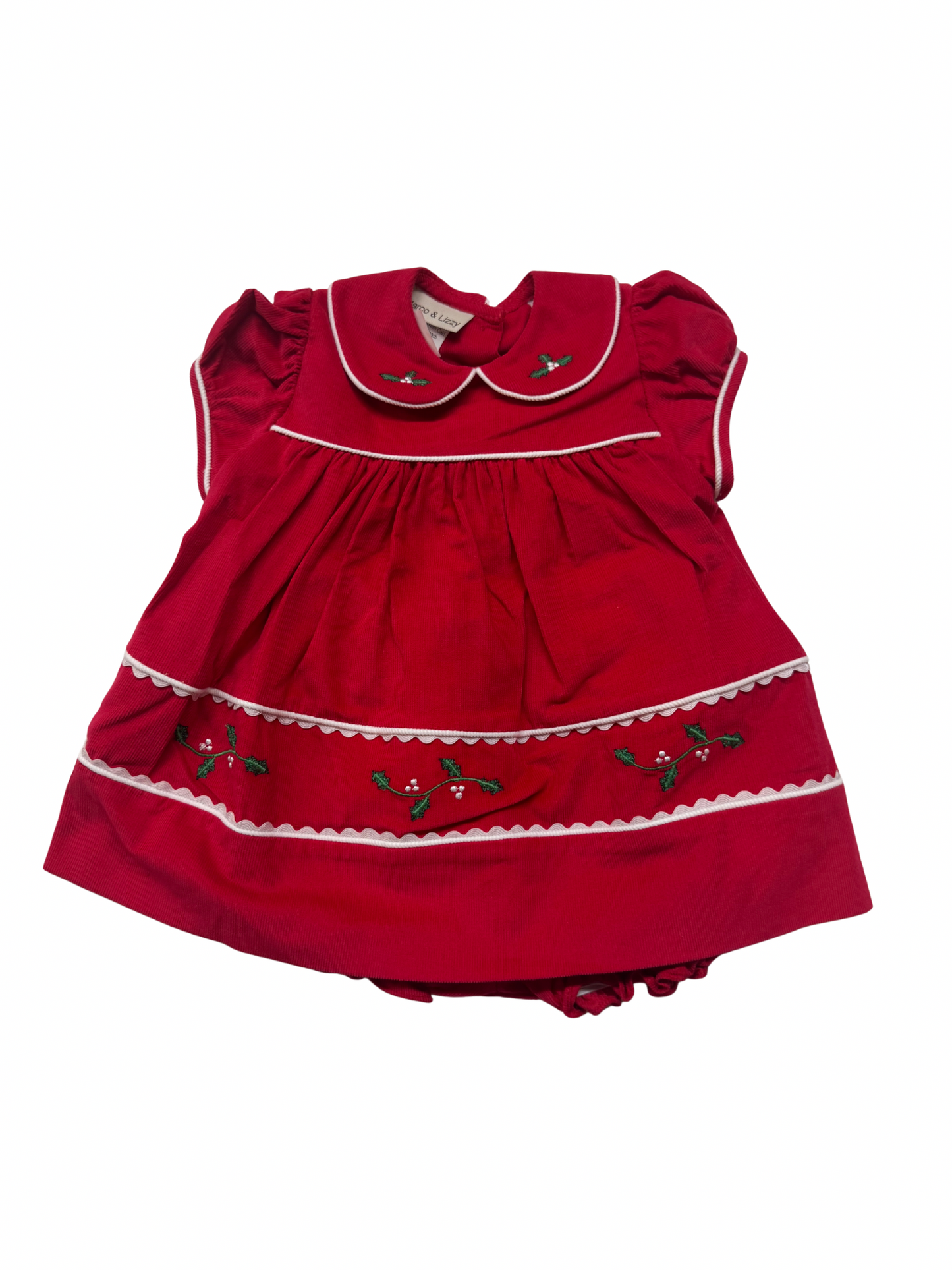 Corduroy Red Classic Float Christmas Dress