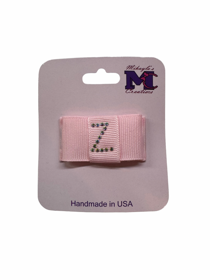 Flat Clip Rhinestone Initial