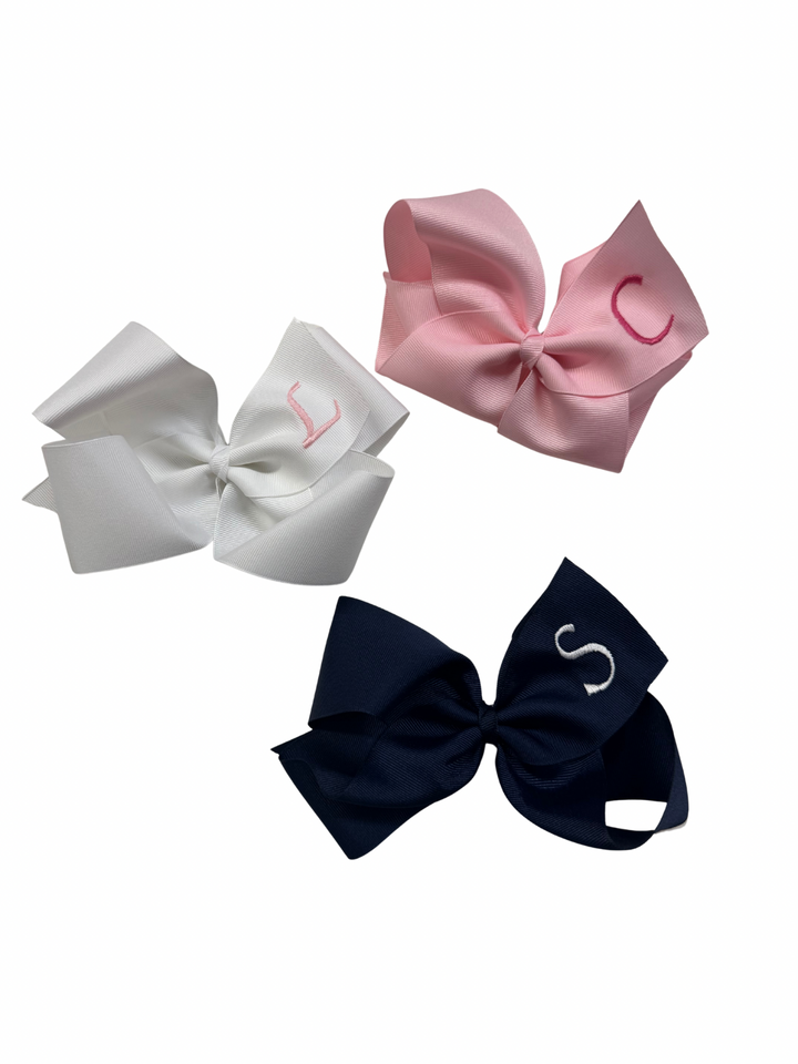 XL Initial Monogram Bows