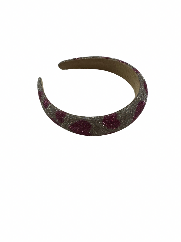 Padded Rhinestone Heart Headbands