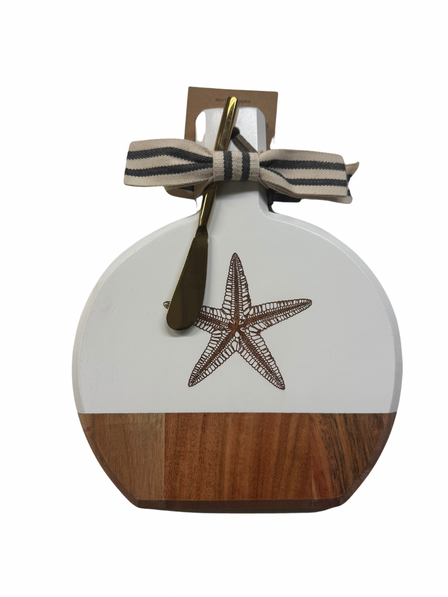 White Acacia Bevel Board - Starfish