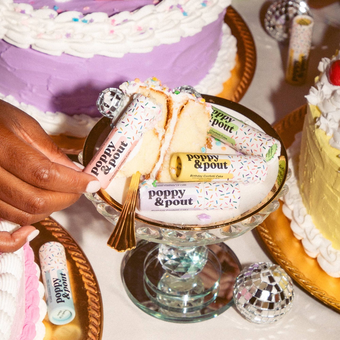 Lip Balm - Birthday Confetti Cake - Blue