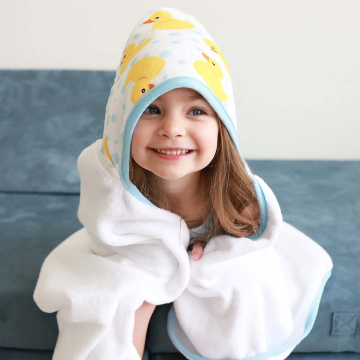 Kids Bamboo Hooded Towels - Rubber Duck
