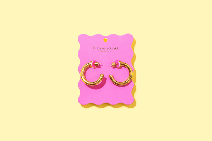 Gold Plated Hoop Earrings - Terry