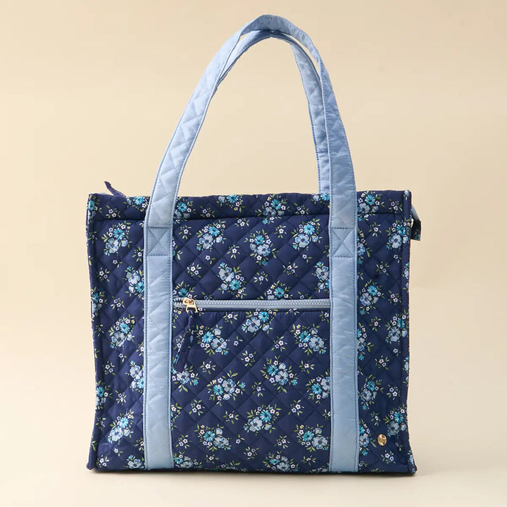 The Everyday Quilted Tote Bag–Endless Daydream Navy