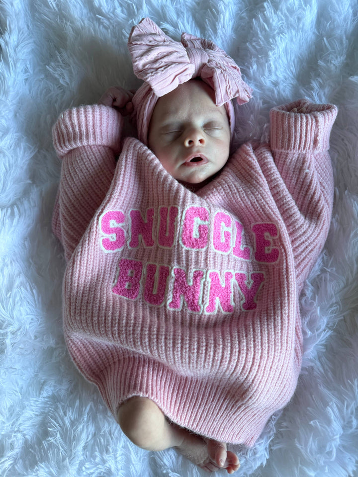 Knit Sweater - Snuggle Bunny Pink