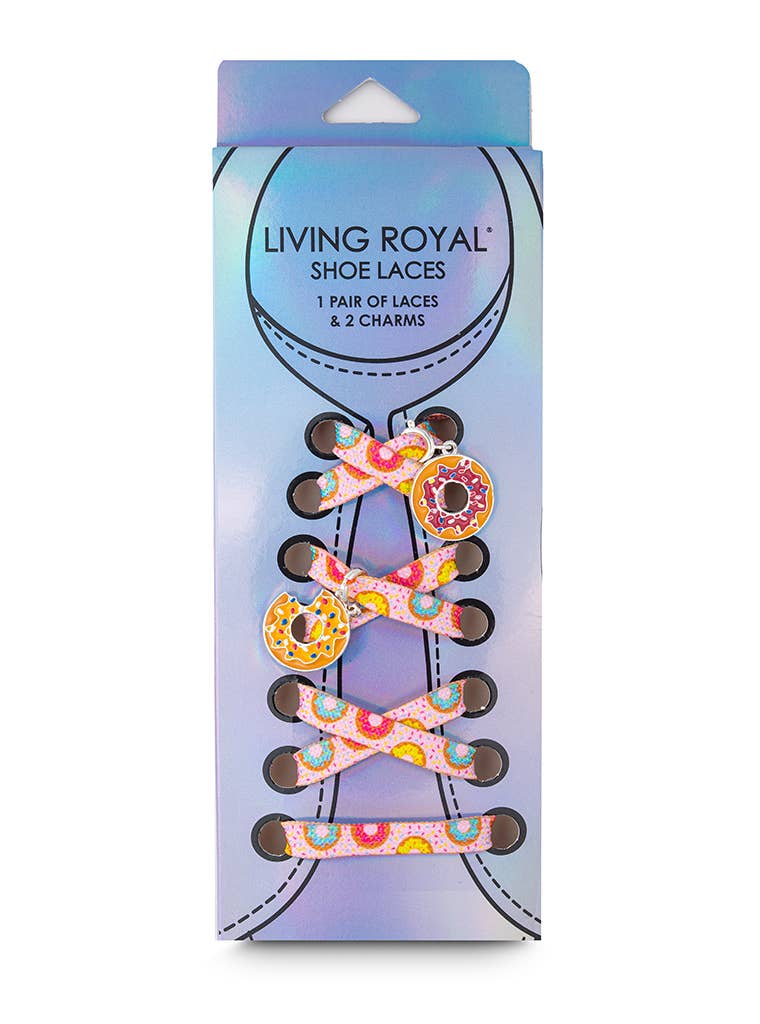Shoelaces w/ Charms Set - Sprinkle Donuts