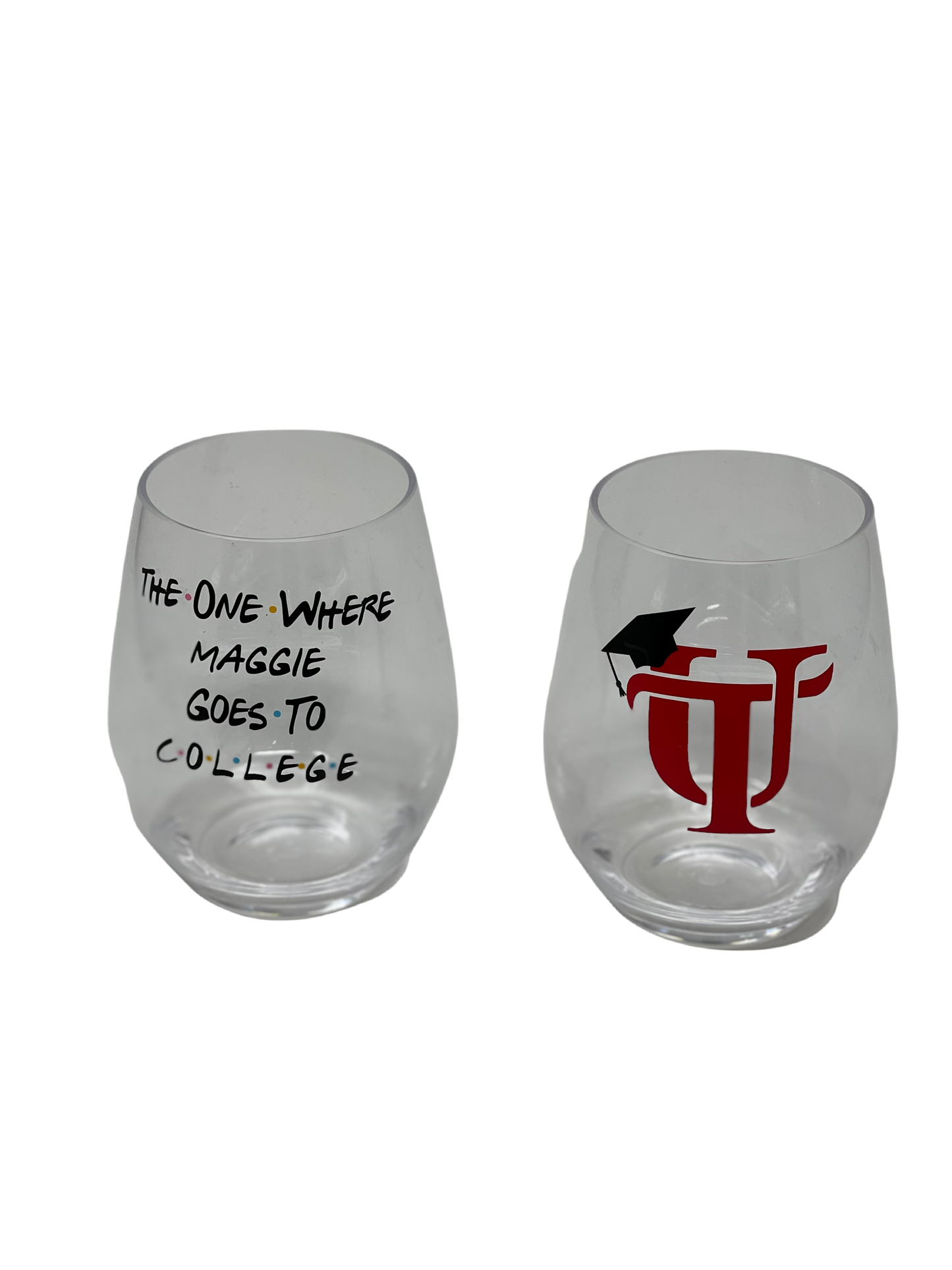 Personalized Acrylic Stemless Wine Glass