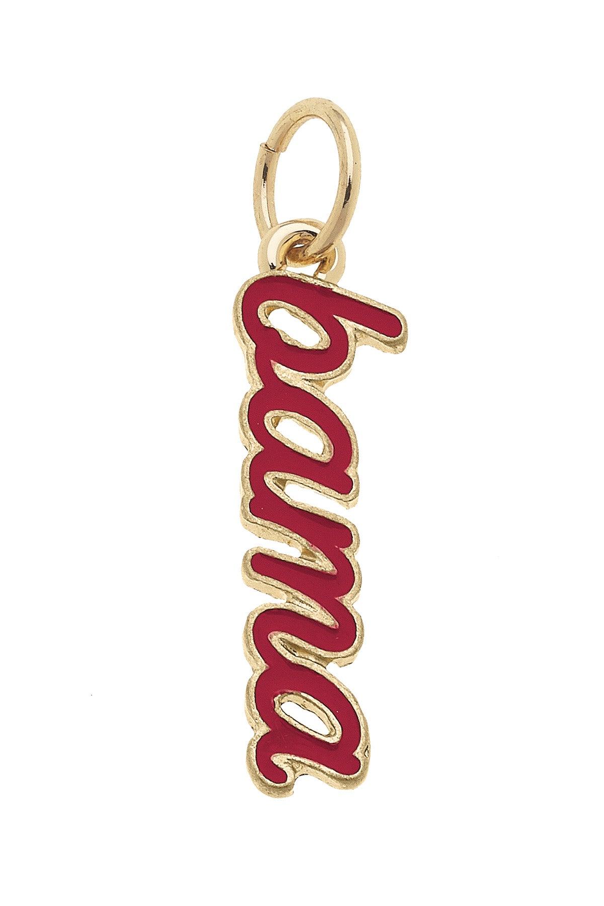 Alabama Crimson Tide Enamel Script Charm