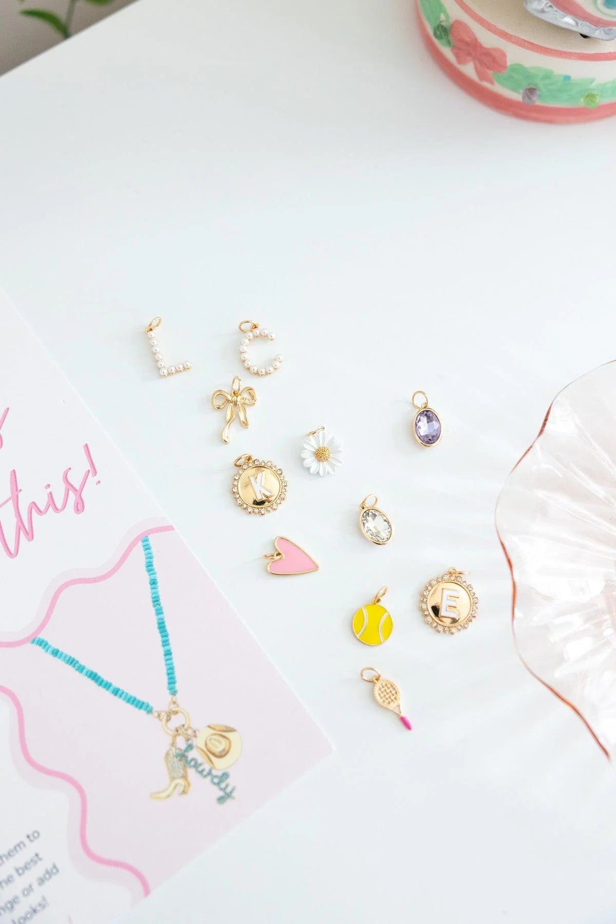 April Birthstone Charm in "Diamond" Clear