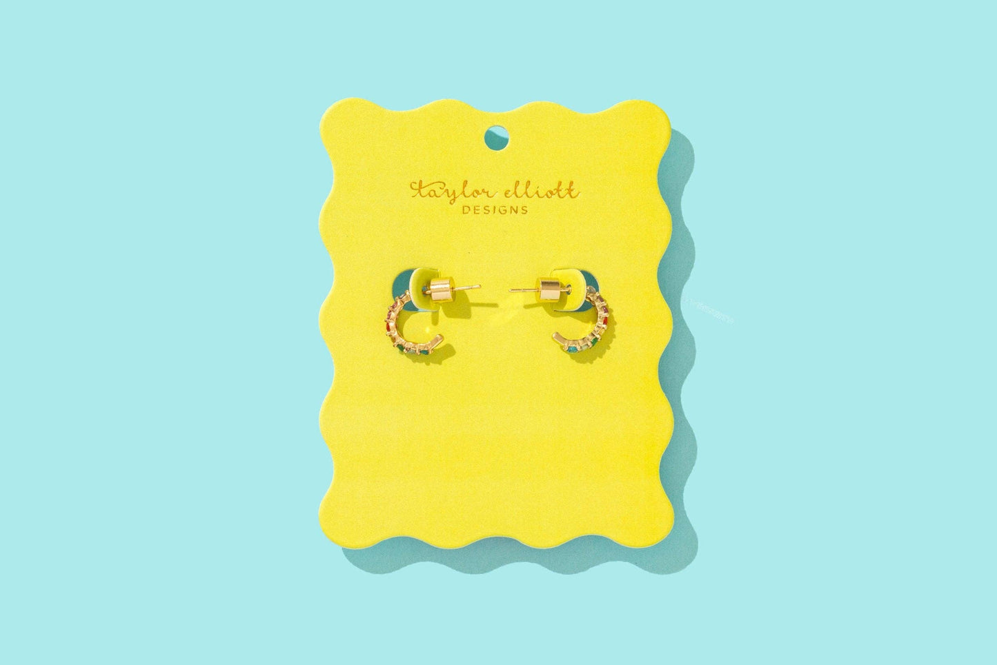 Gold Plated Huggie Earrings - Hallie