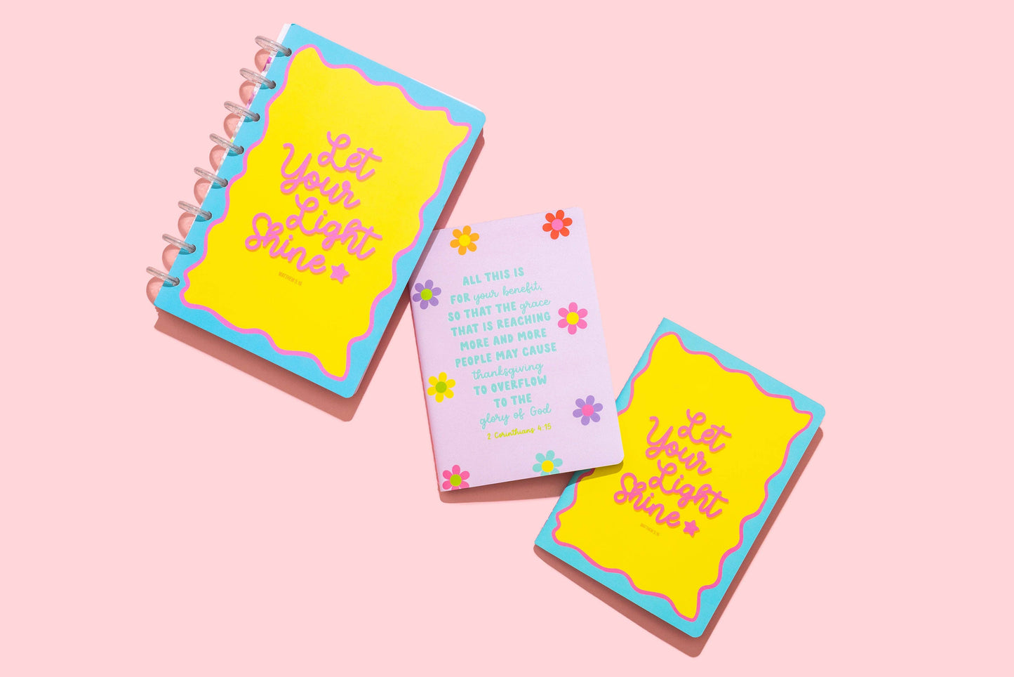 Spiral Disc Notebook - "Let Your Light Shine"