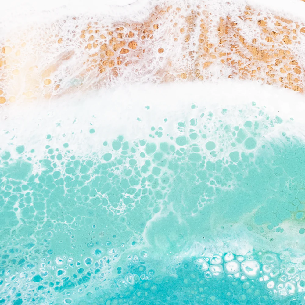 Resin-Accented Surfboard Shaped Charcuterie Board-Ocean Vibes
