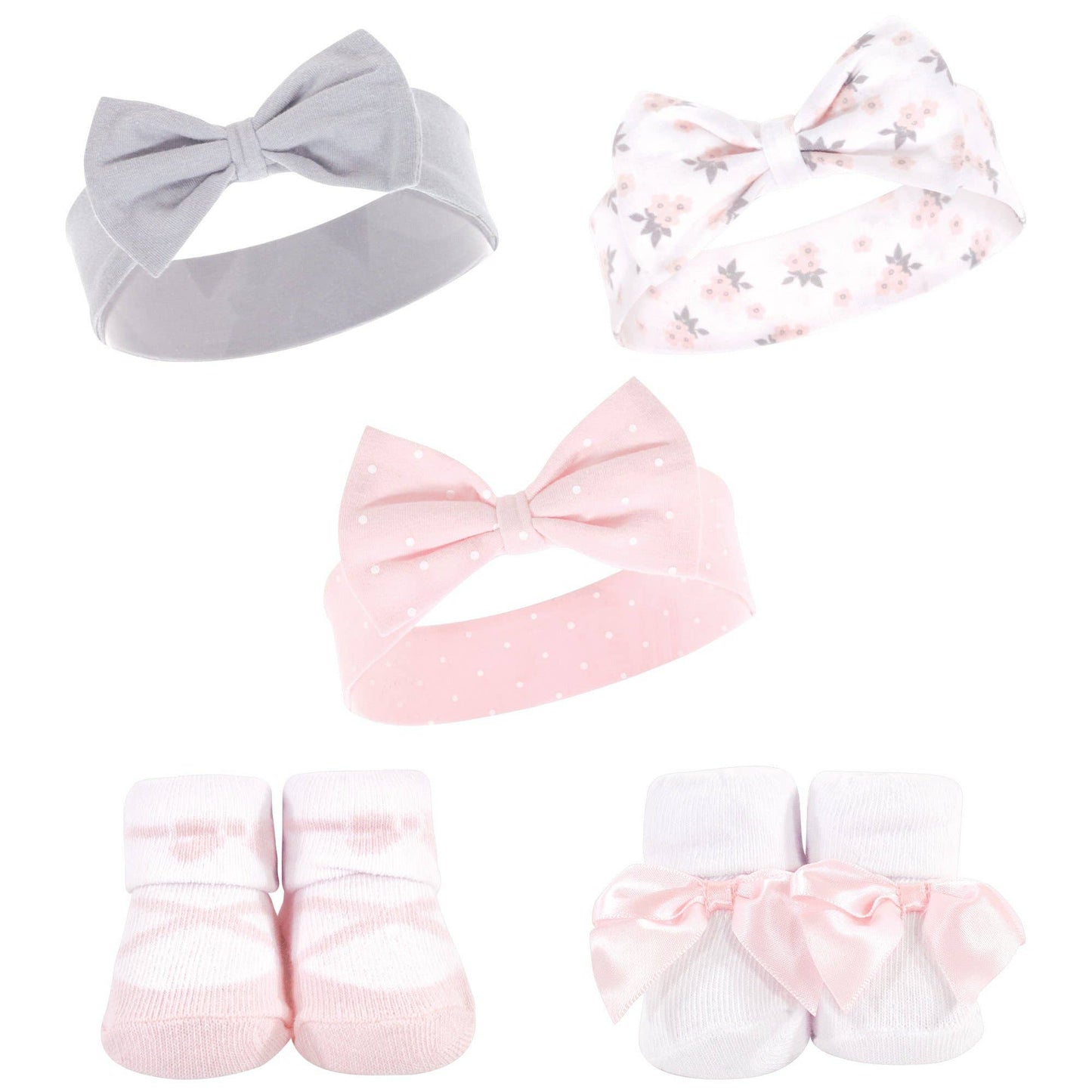 Hudson Baby Headband and Socks Set - Ballet