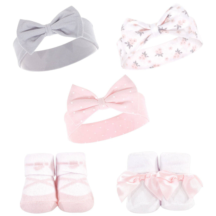 Hudson Baby Headband and Socks Set - Ballet