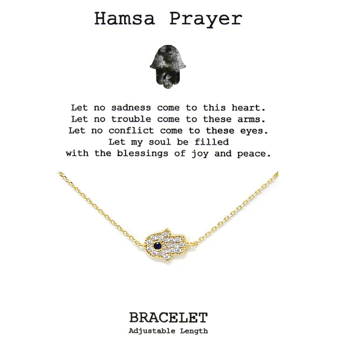 Hamsa Prayer Necklace - Tell Your Story