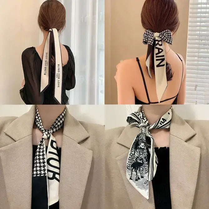 Long Thin Ribbon Scarf – Ponytail, Neck, or Purse_CWASC0726