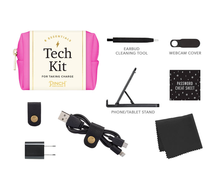 Tech Kit - Vegan Leather - Pink