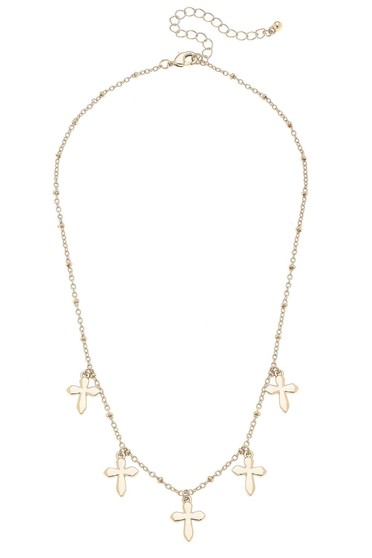 Delaney Delicate Cross Drip Necklace