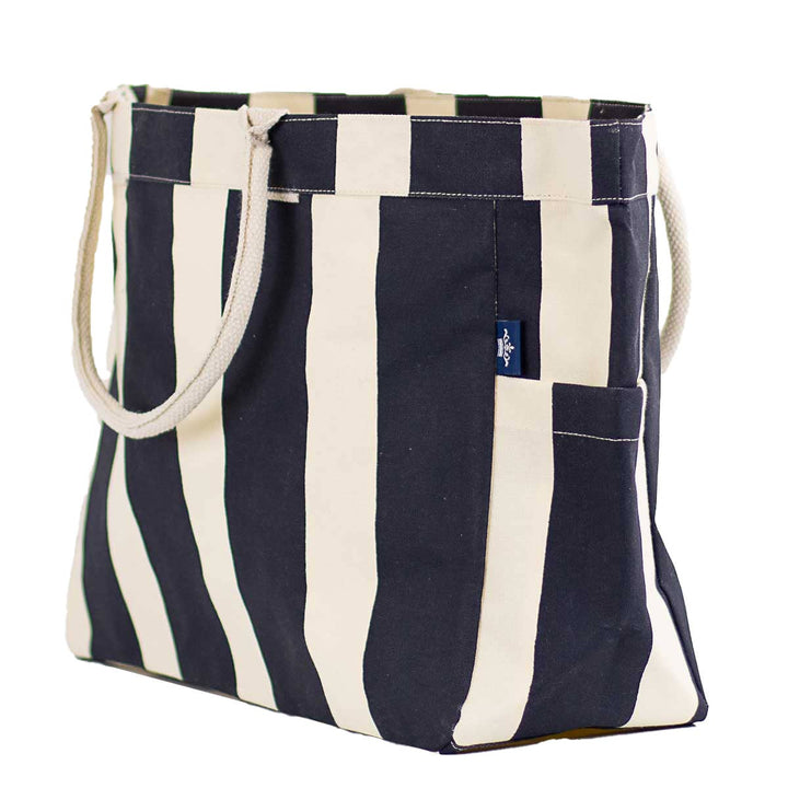 Cabana Stripe Durham Tote - Navy