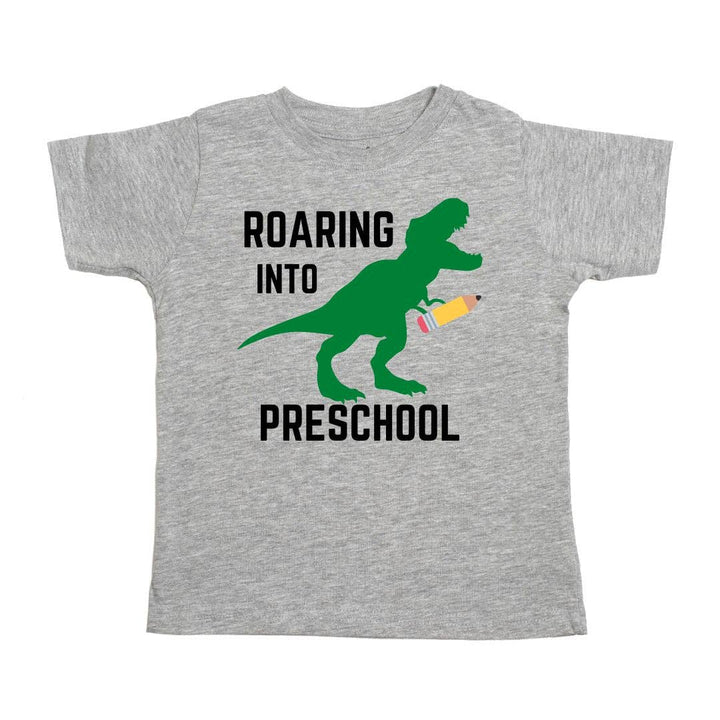 Roaring Into Preschool T-Shirt - Back To School Kids Tee