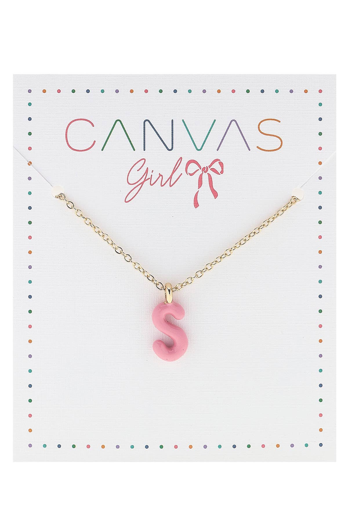 Viola Enamel Coated Letter Children's Necklace