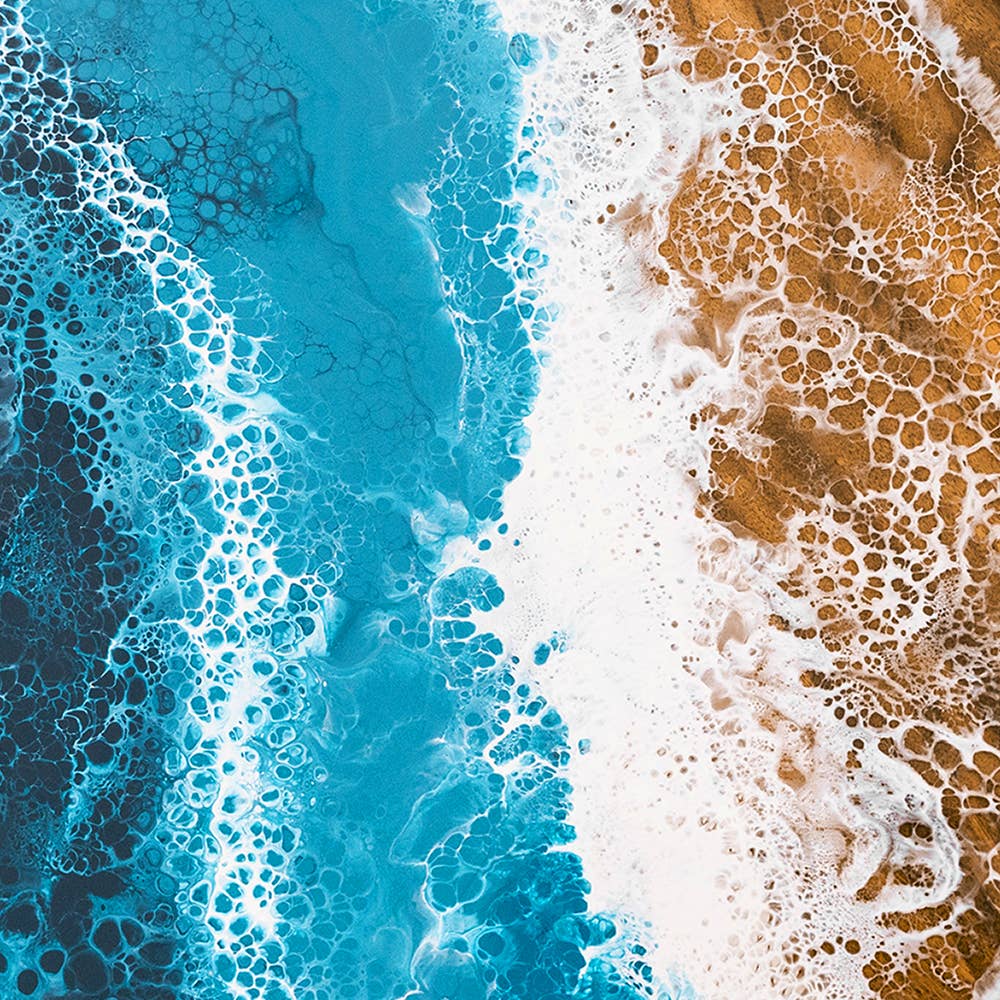 Resin-Accented Surfboard Shaped Charcuterie Board-Ocean Vibes