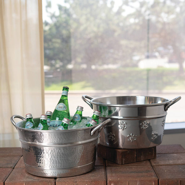 Personalized Hammered Beverage Tub with Handles