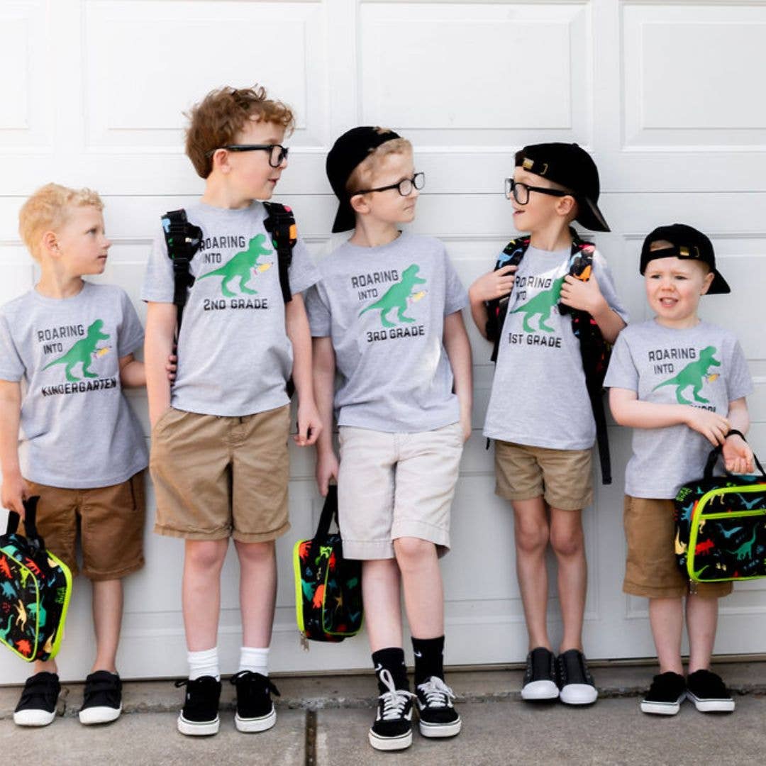 Roaring Into Preschool T-Shirt - Back To School Kids Tee