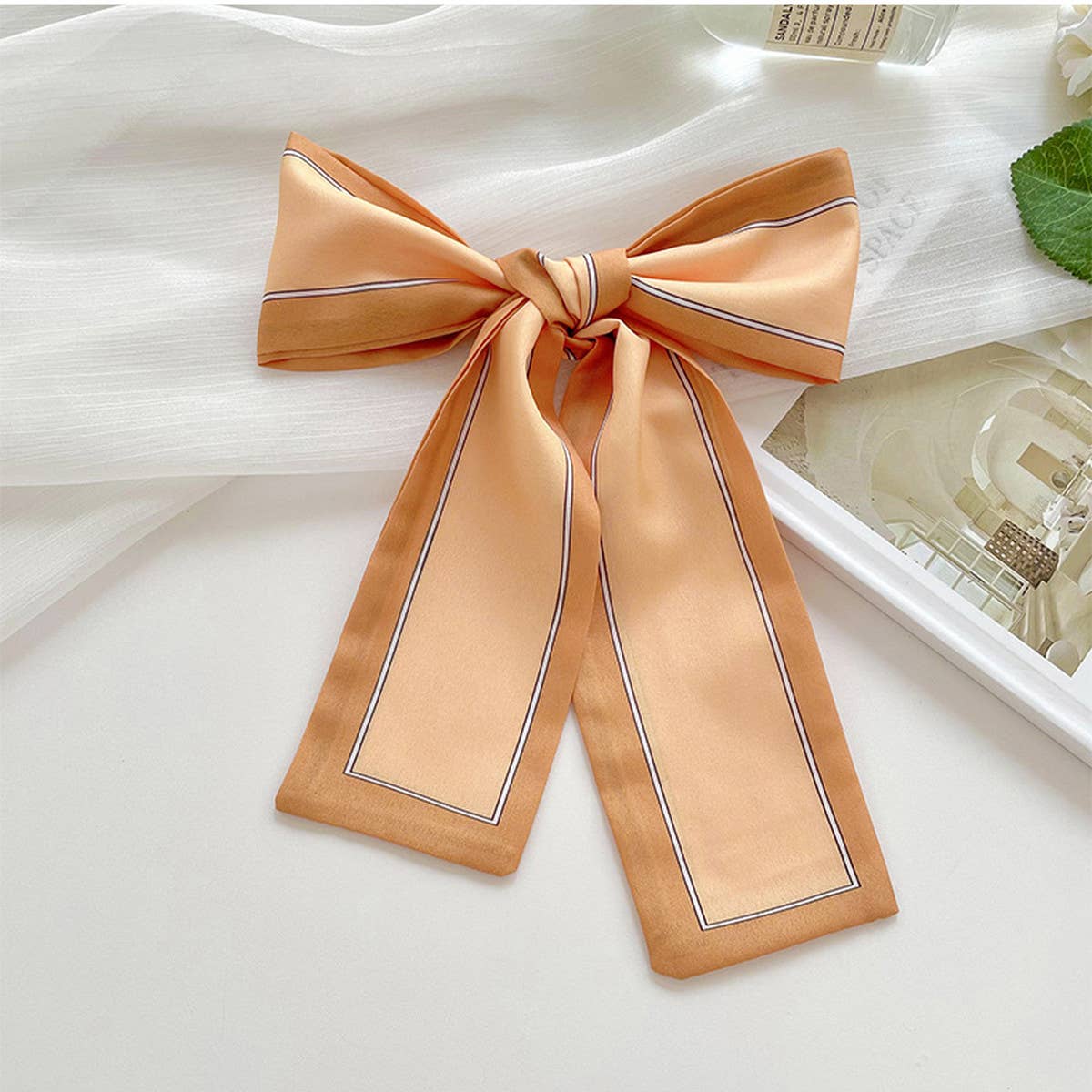 Long Thin Ribbon Scarf – Ponytail, Neck, or Purse_CWASC0726