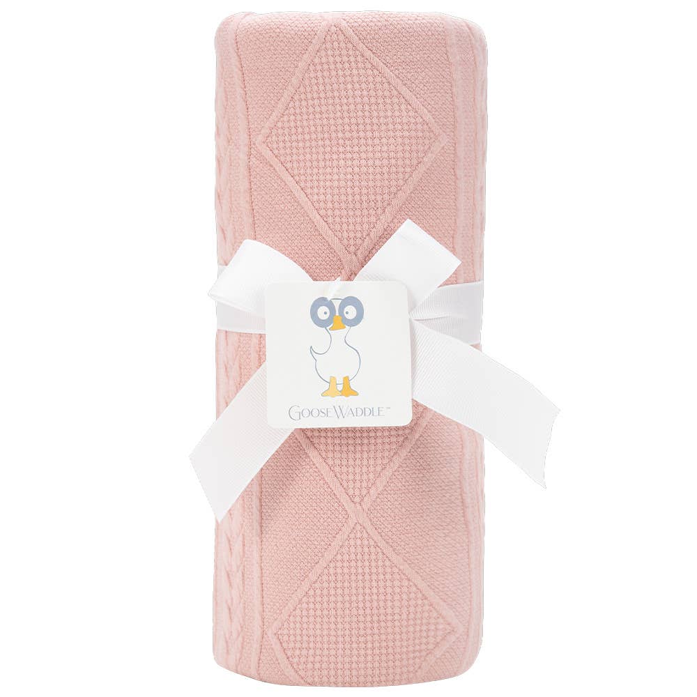 Personalized Knit Blanket - Rose