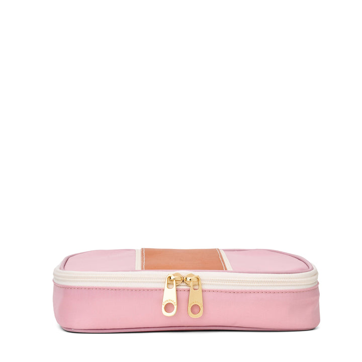 "Megan" Nylon and Leather Makeup Case (Personalizable)